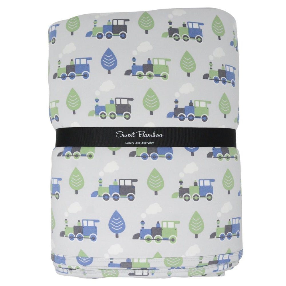 Quilted Blanket - Trains - OS - Blanket