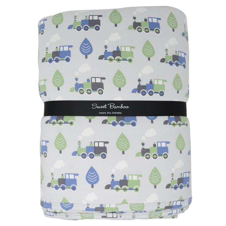 Quilted Blanket - Trains - OS - Blanket
