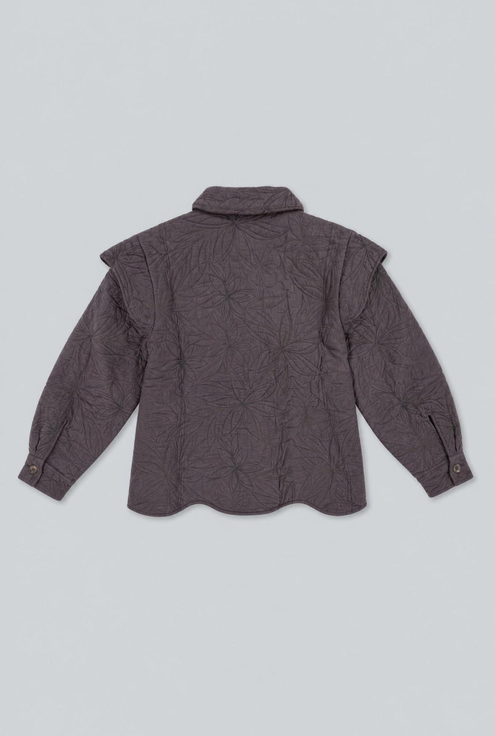 Quilted Floral Jacket - Brown - Jacket