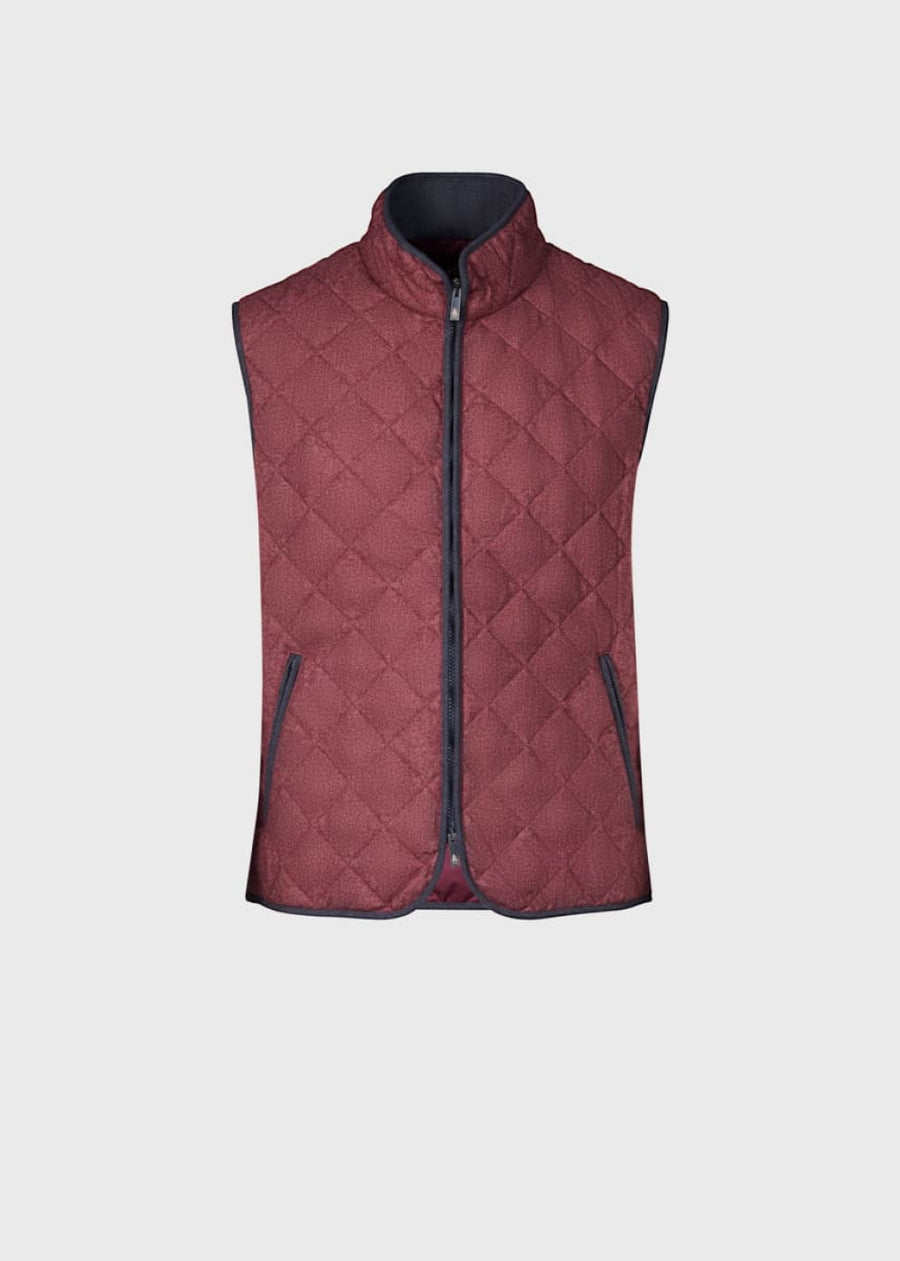 Quilted Wool Vest - Red - XXL (46) - Vest