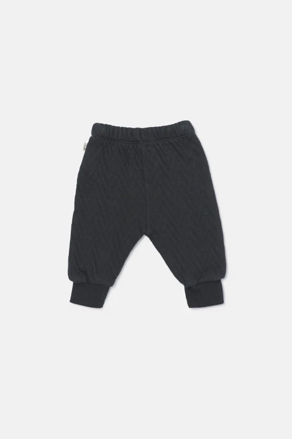 Quilted Zigzag Baby Pants - Dark Grey - Joggers