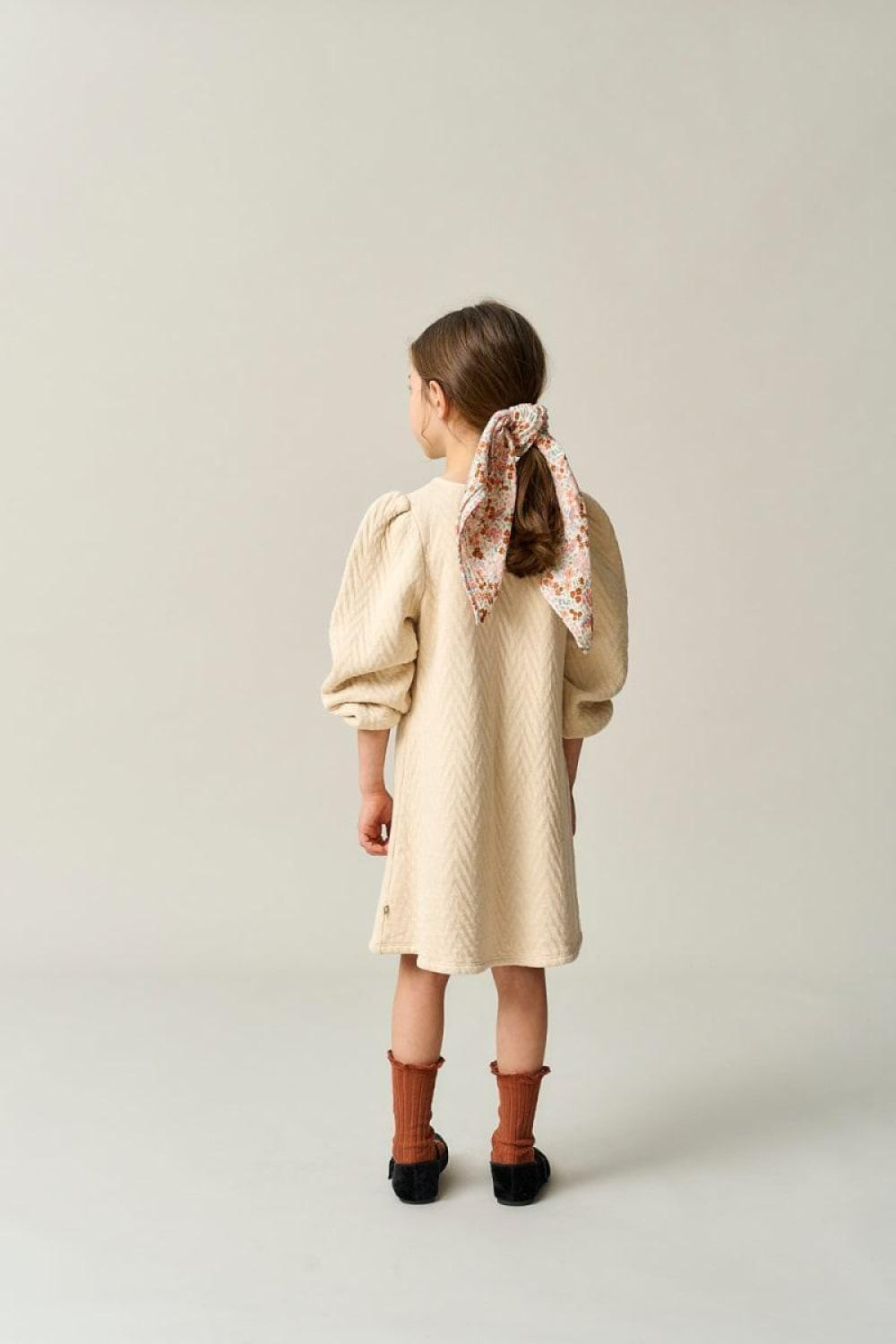 Quilted Zigzag Dress - Stone - Dresses