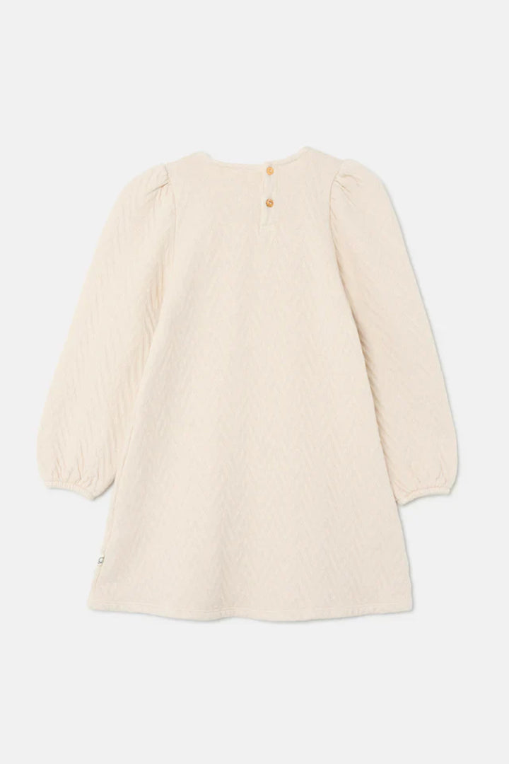 Quilted Zigzag Dress - Stone - Dresses