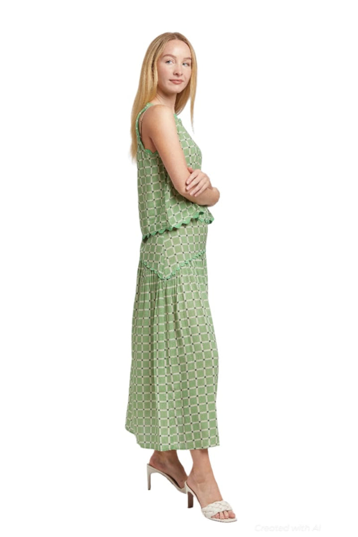 Quinn Top - Green Tile - Tank Top