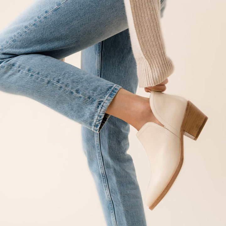 Mia Everyday Ankle Bootie - Bone - FINAL SALE