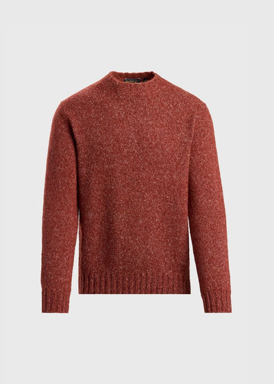 Alpaca Blend Crewneck Pullover - Rust