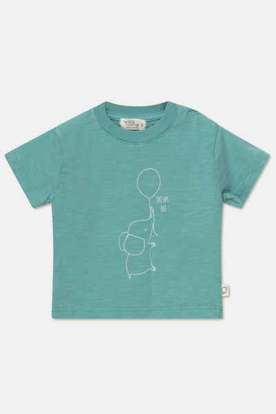 Print slub baby t-shirt dream - Green