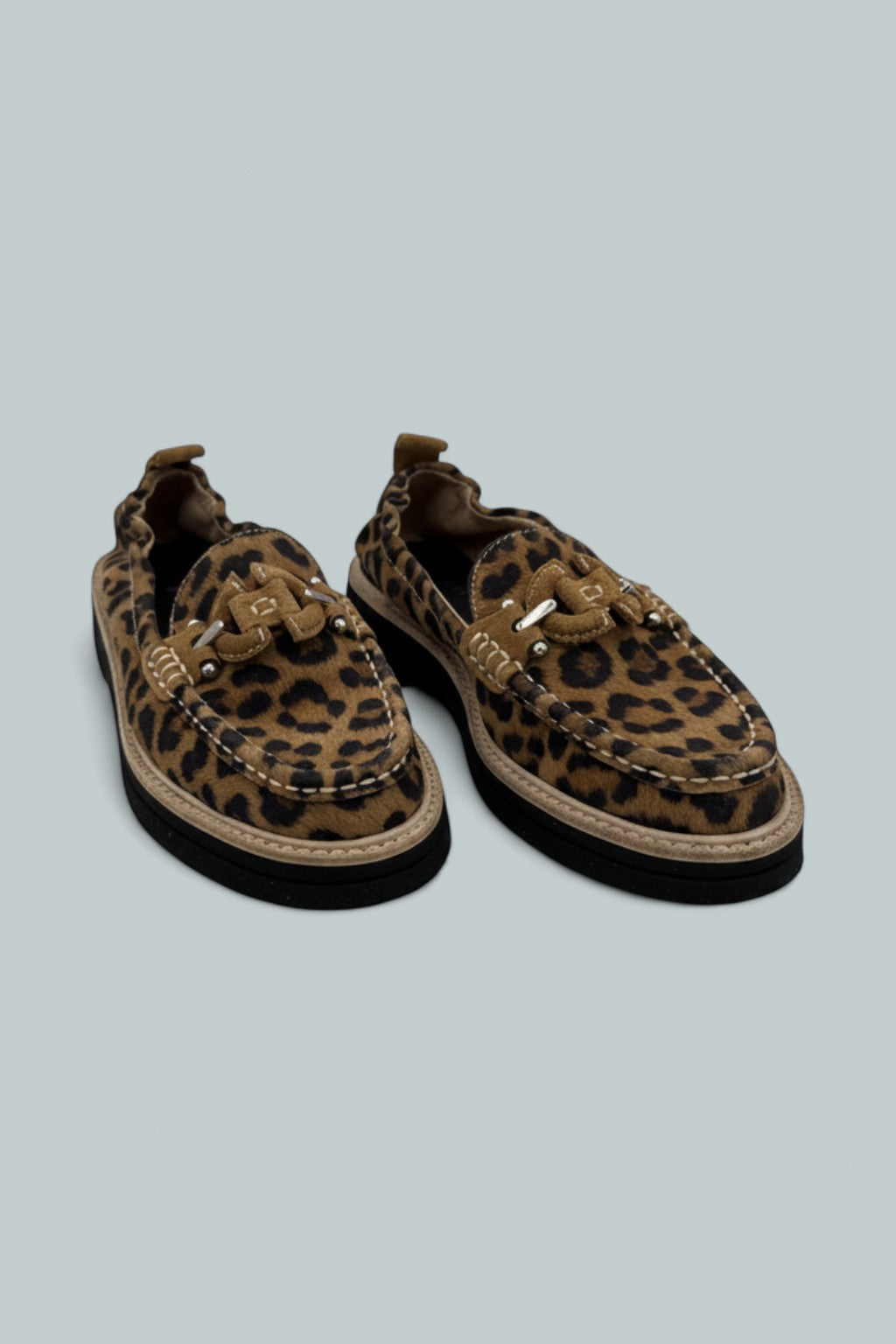 Lomma Casual Loafer with Bit - Leopard Suede