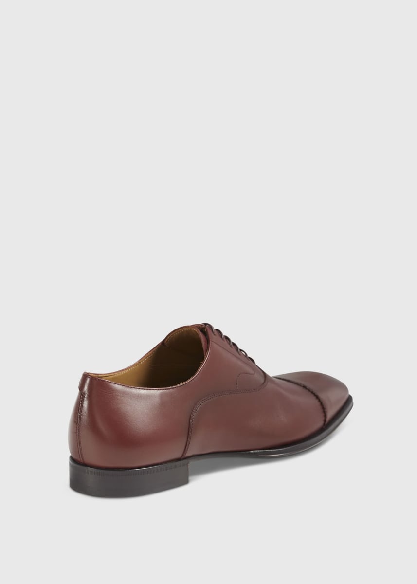 Majestic Leather Cap Toe Oxford - Wine