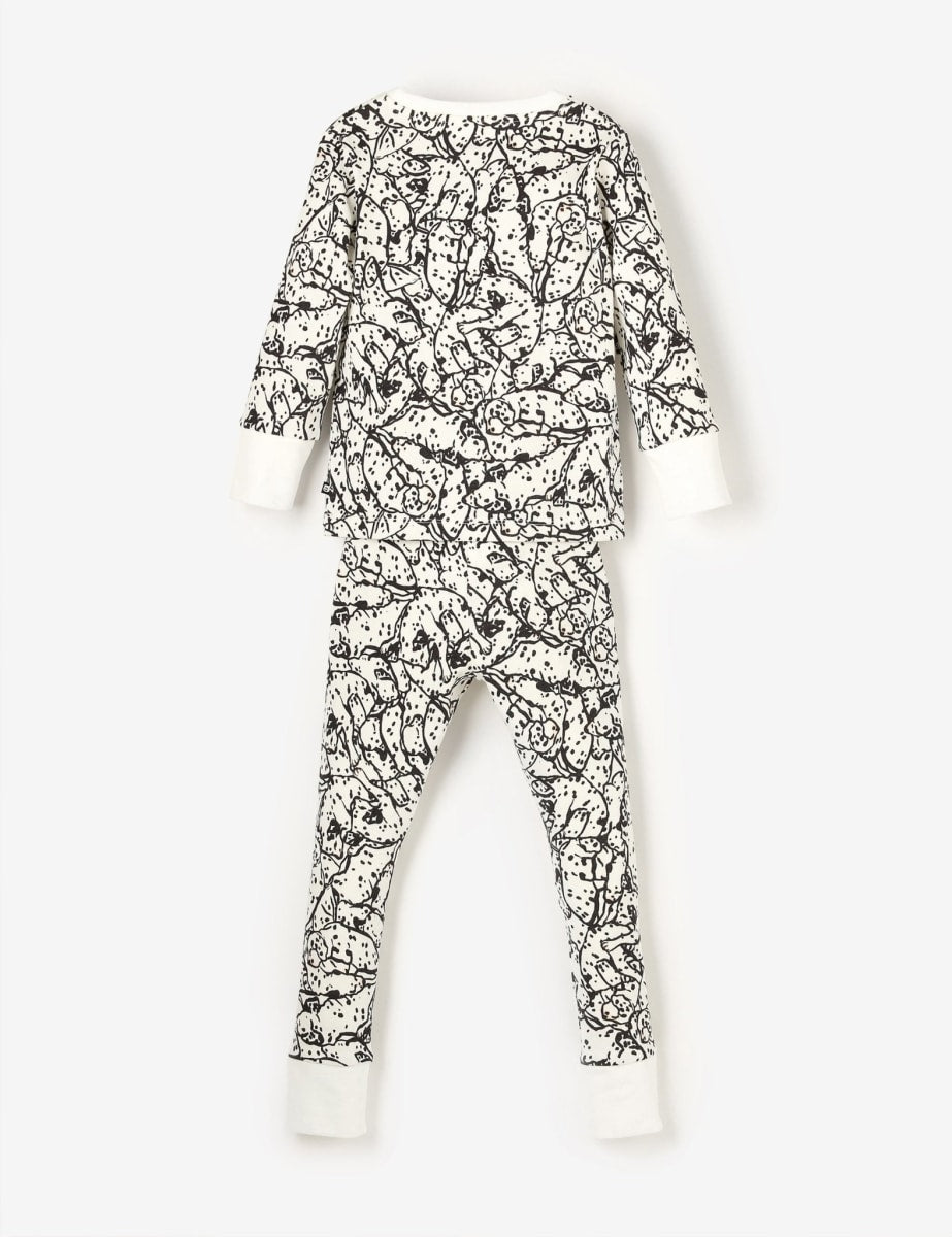 Organic Cosy Rib Pyjama Set - Dalmatian Pups