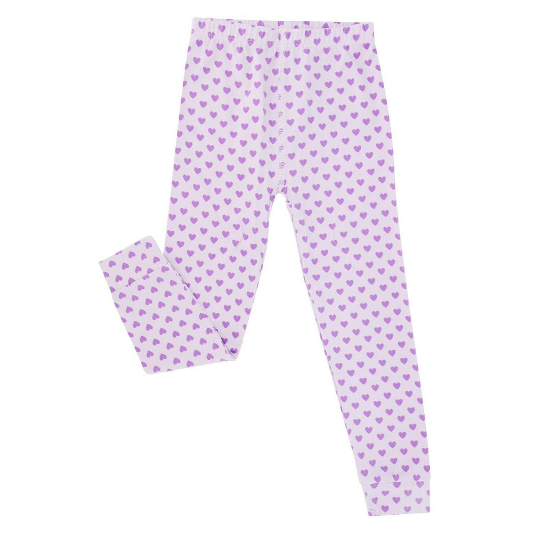 Big Kid Pajama - Purple Hearts