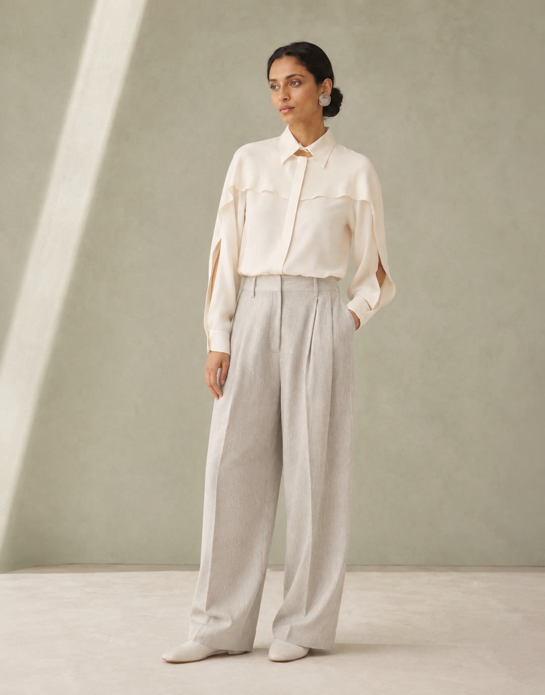 Crepe De Chine Shirt - Butter