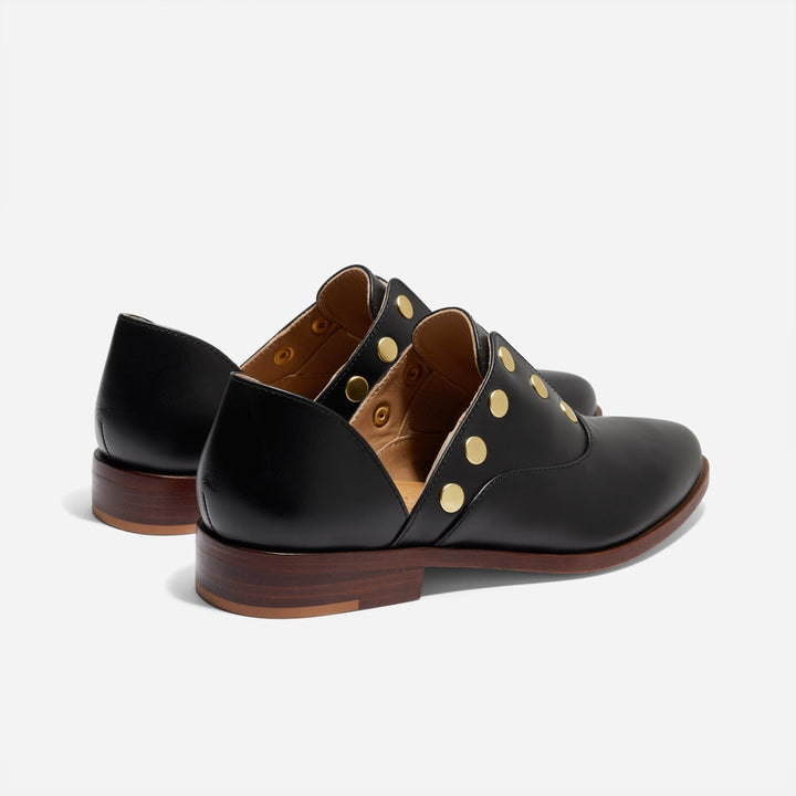 Emma d'Orsay Studded Oxford - Black
