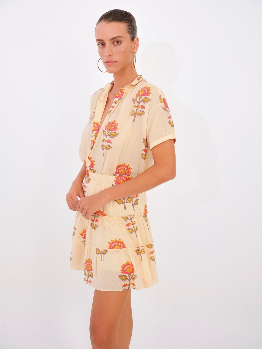 Jona Shirt - Peach Floral