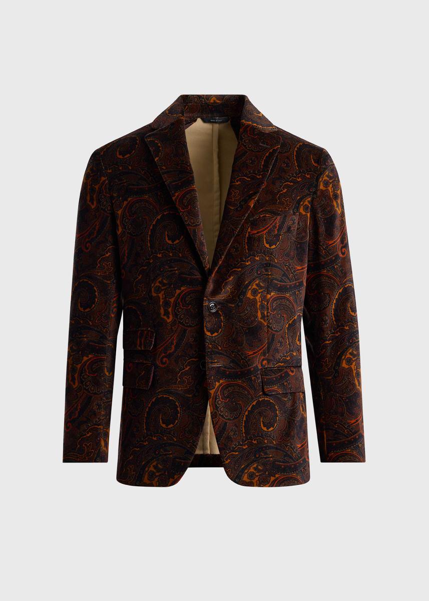Phineas Cole Printed Paisley Jacket - Orange