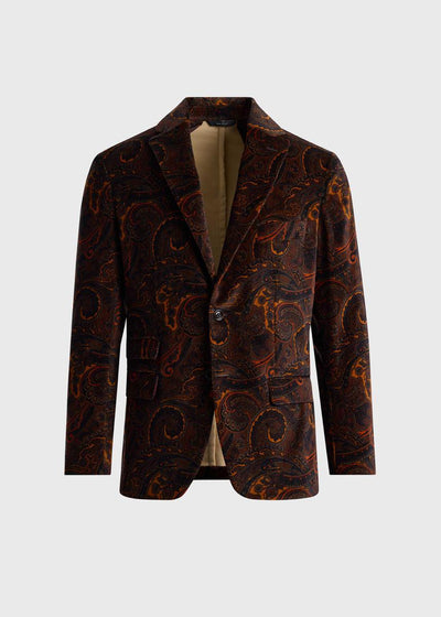 Phineas Cole Printed Paisley Jacket - Orange