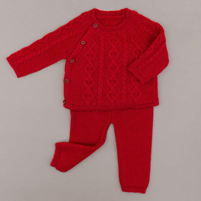 Nordic Knit Set - Karmesin Red