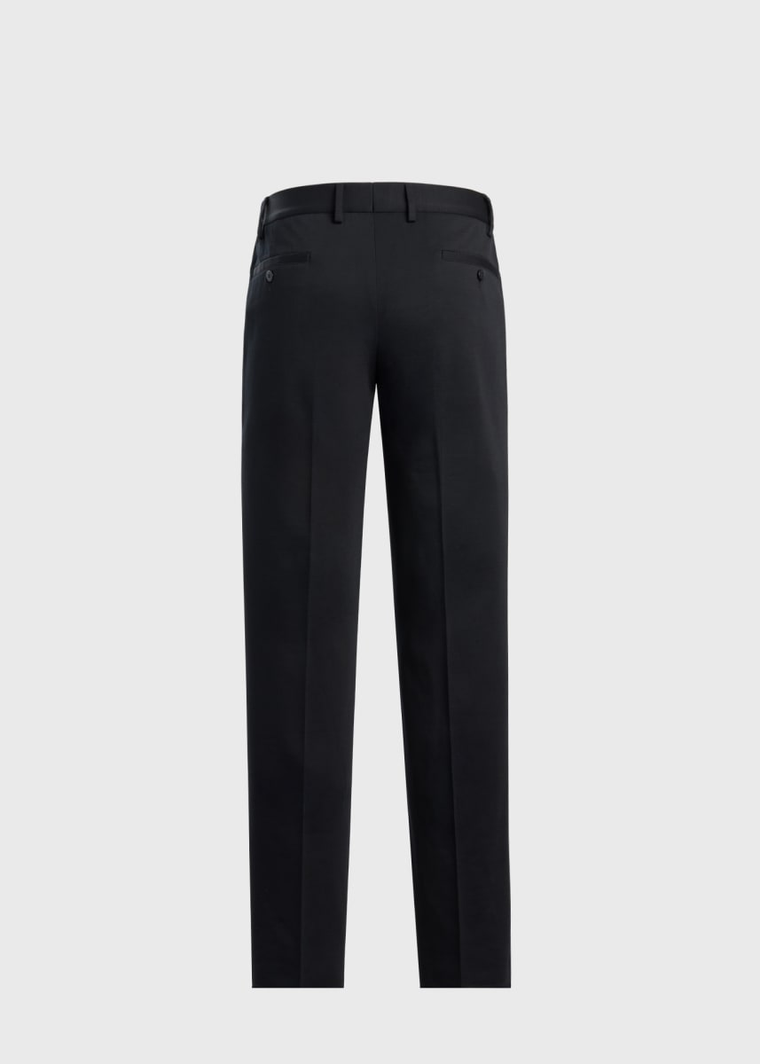 Wool & Cotton Jersey Drawstring Pant - Black