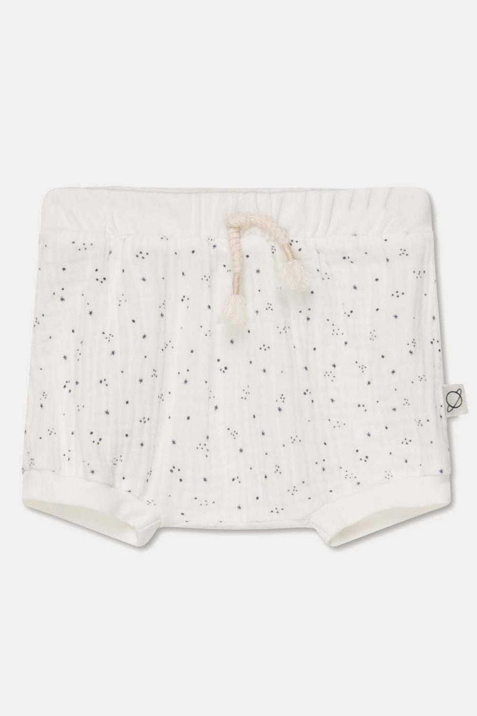 Gauze star-print baby shorts - Ivory
