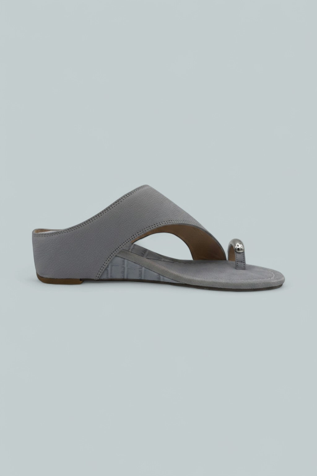 Vesna Toe Ring Wedge Sandals - Light Blue