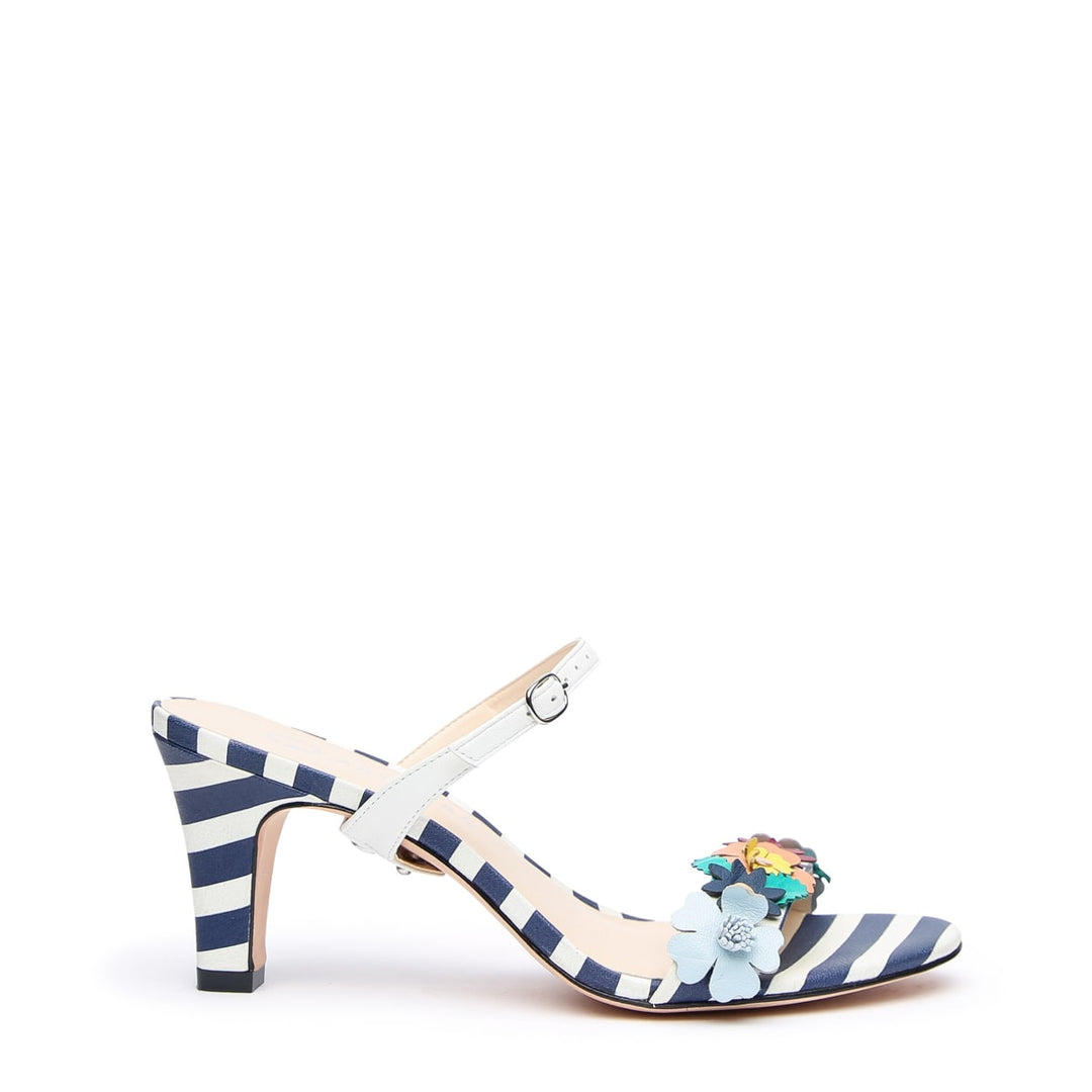 Striped Floral Open Toe + White Twiggy - Multi Color