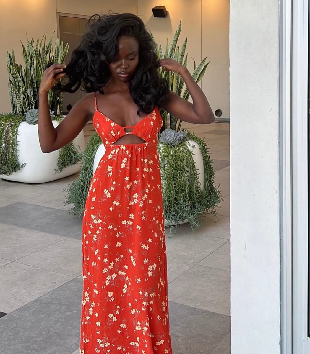 Calypso Dress - Scarlet Sage