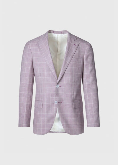 Cashmere Plaid Jacket - Plum
