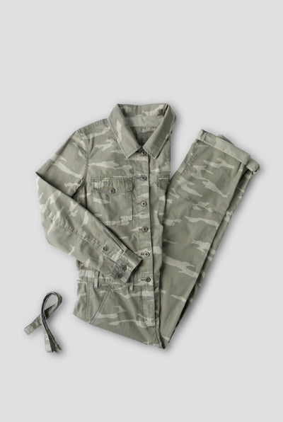 Camo Pilot Jumpsuit - Two Tone Camouflage