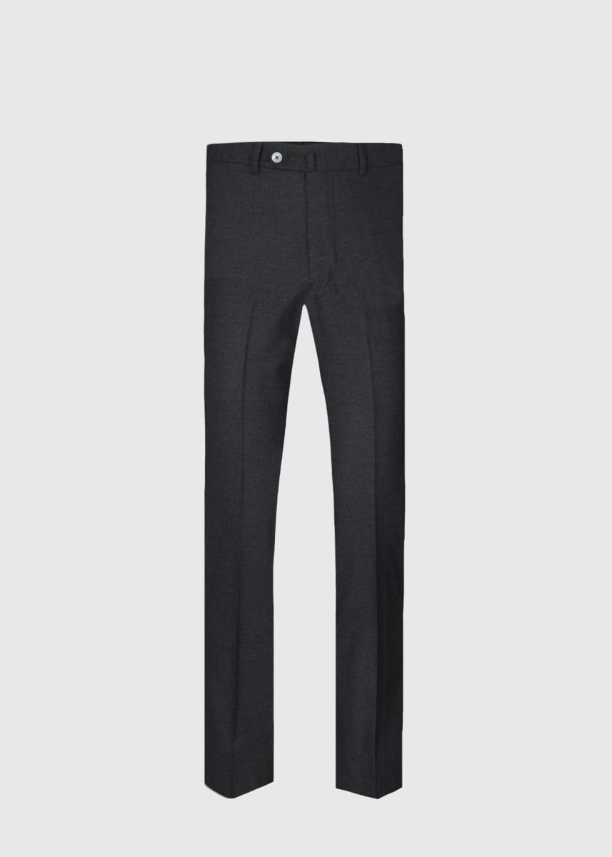 Cashmere Flannel Trouser - Charcoal - Trouser