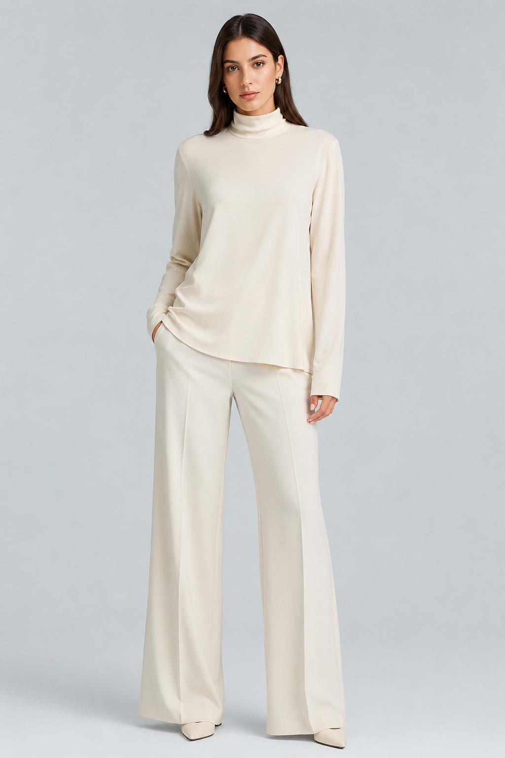 Silk Blouse - Light Beige