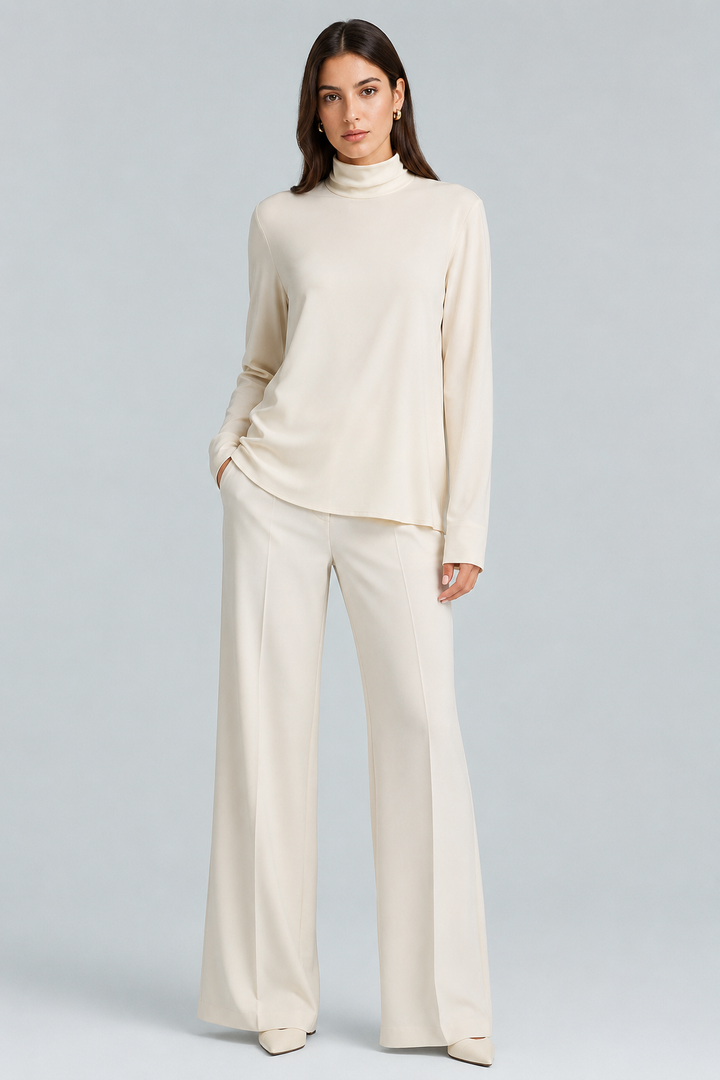 Silk Blouse - Light Beige