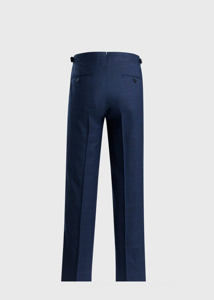 Wool & Silk Tonal Plaid Suit - Mid Blue