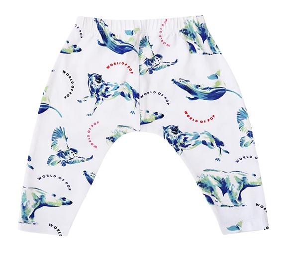 Printed ‘Polar’ set for babies in organic cotton - White