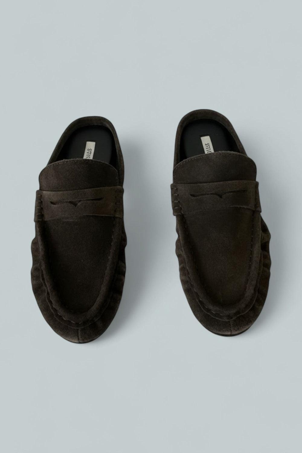 Rafe Slip On Mule Loafers - Brown - 6 M - Mules