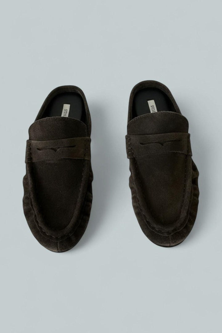 Rafe Slip On Mule Loafers - Brown - 6 M - Mules
