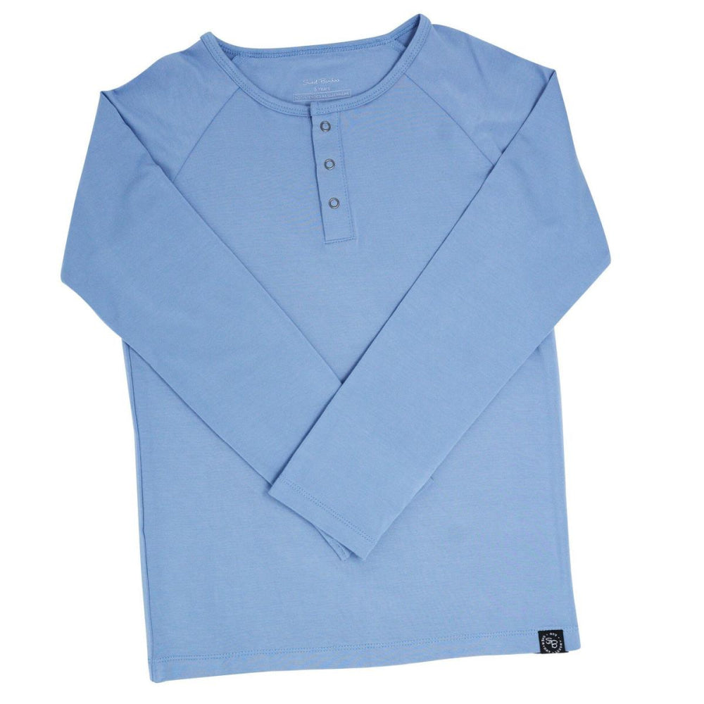 Raglan Henley - Infinity Blue - Henley
