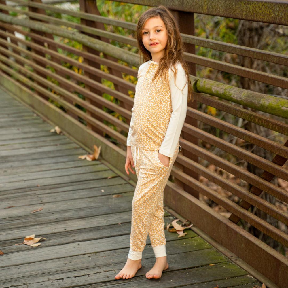 Raglan Henley - Leopard - Henley