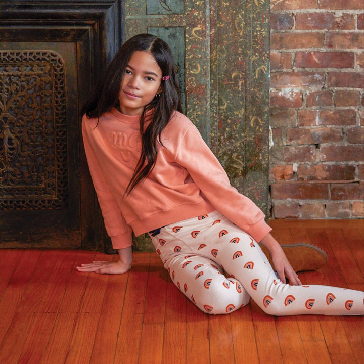 Rainbow Kid Leggings - Soft Pink/multi - FINAL SALE - 10Y - Leggings