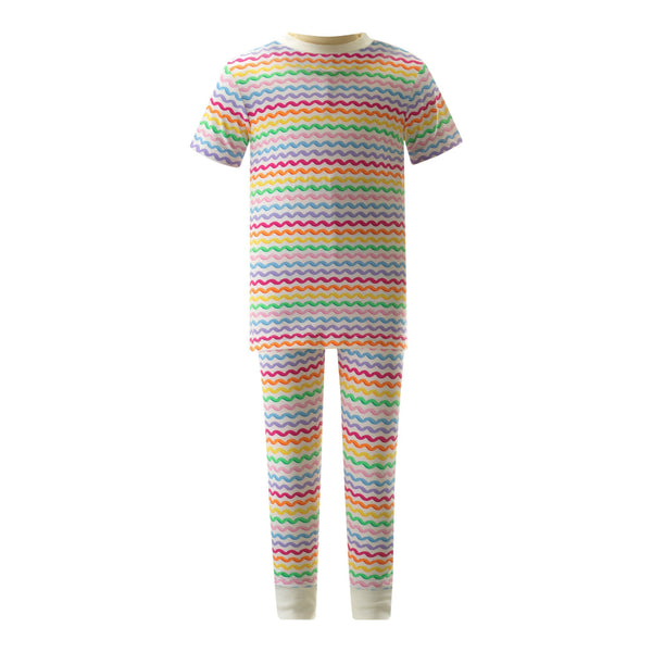 Rainbow Ric Rac Jersey Pajamas - Pajamas