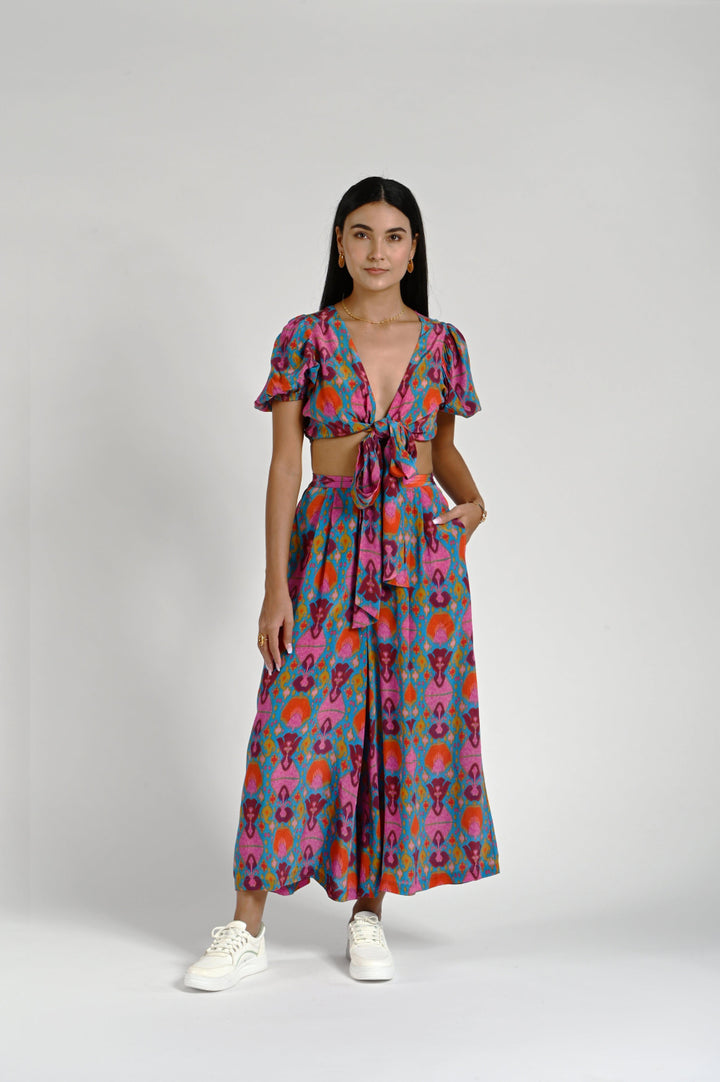 Rami Pant - Abstract Ikat Multi - Pants