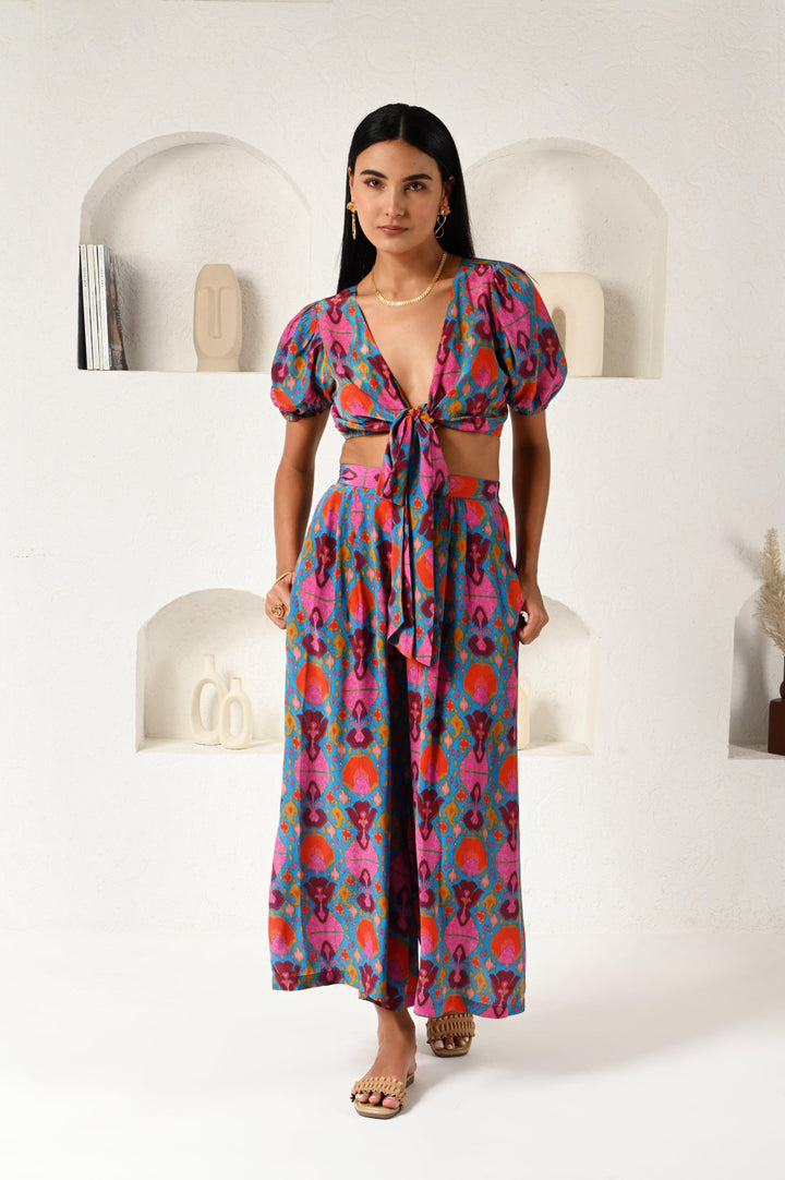 Rami Pant - Abstract Ikat Multi - Pants