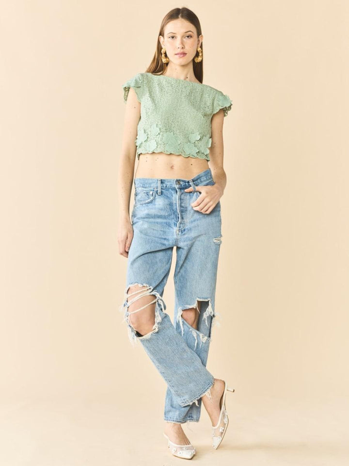 Raquel Top - Minty Green - FINAL SALE - Crop Top