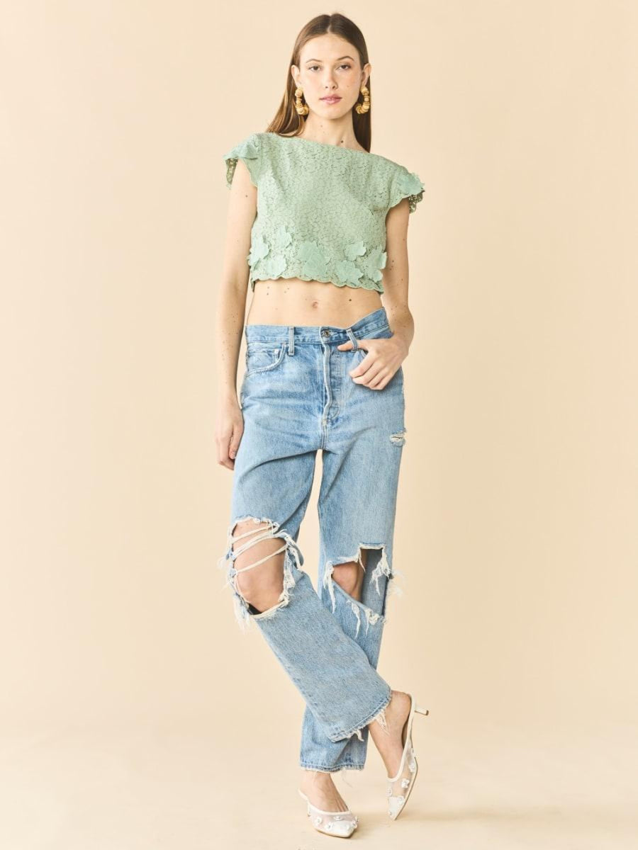 Raquel Top - Minty Green - FINAL SALE - Crop Top