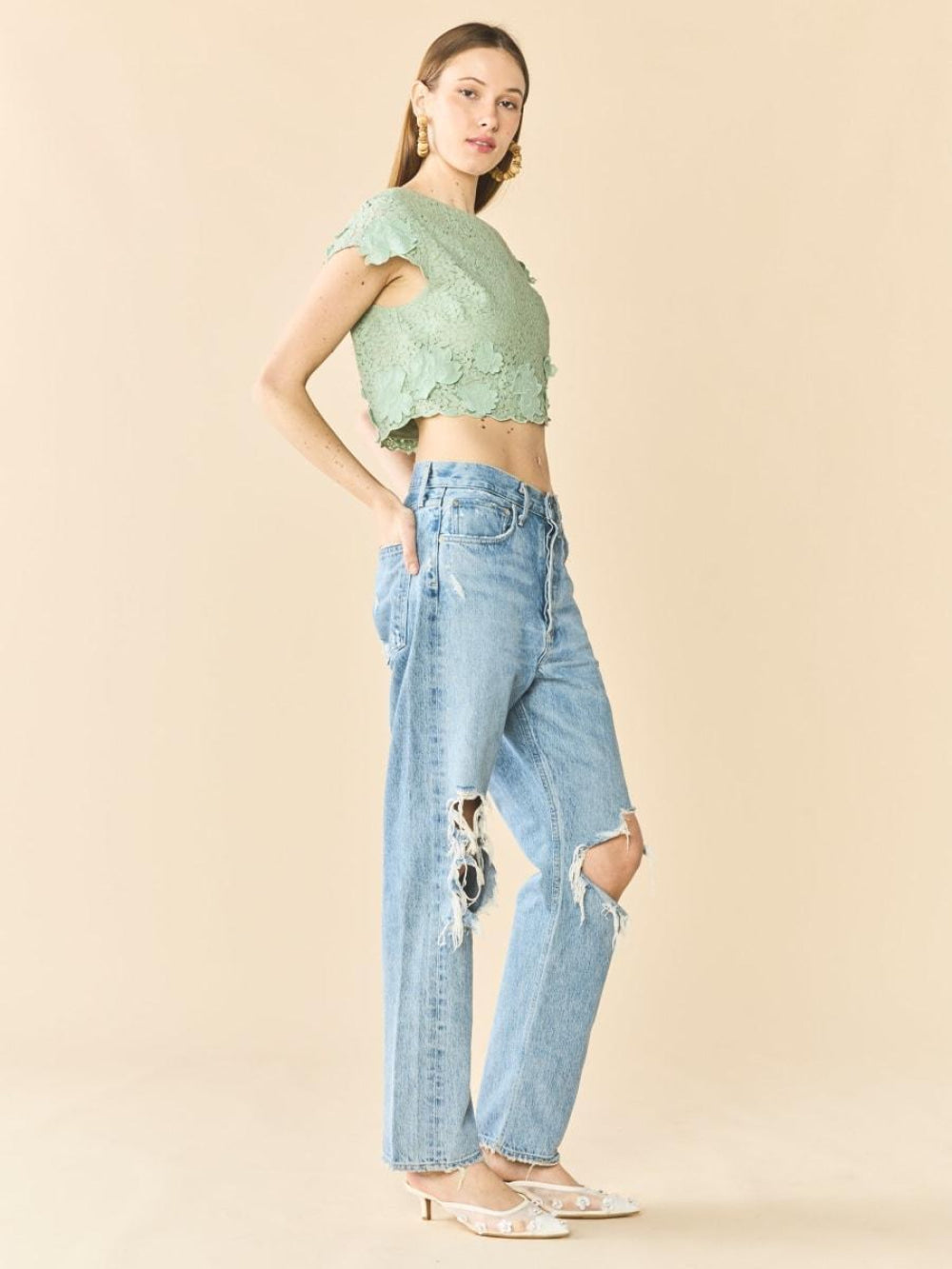 Raquel Top - Minty Green - FINAL SALE - Crop Top