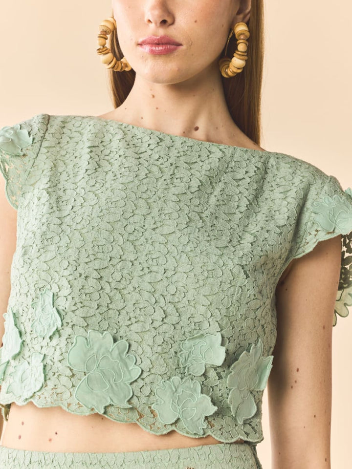Raquel Top - Minty Green - FINAL SALE - Crop Top