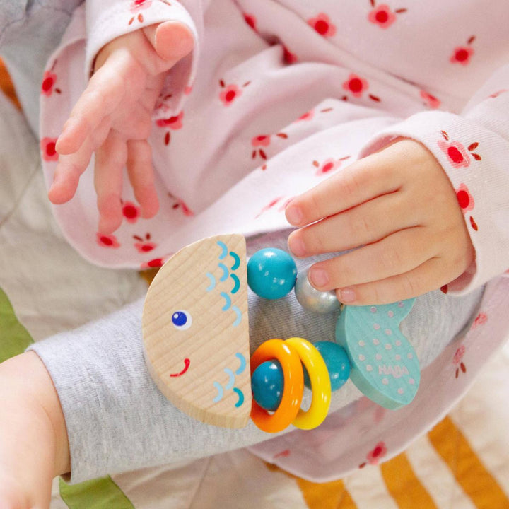 Rattlefish Wooden Baby Rattle - ’Rattles - Baby Adult’