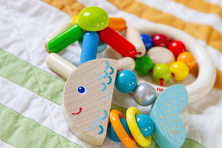 Rattlefish Wooden Baby Rattle - ’Rattles - Baby Adult’