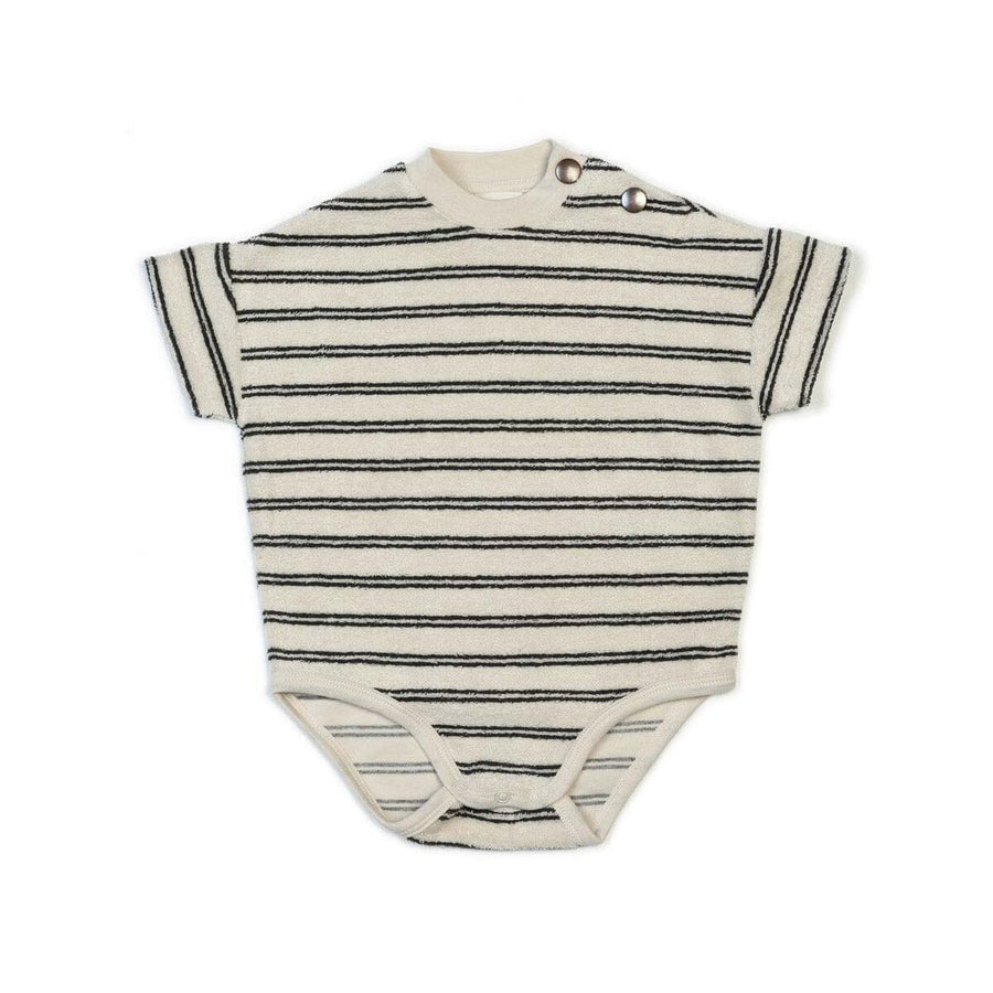 Organic Bodysuit - Raven Double Stripe Bodysuits Kid Wild 