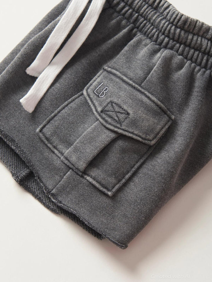 Raw Edge Cargo Short - Charcoal - Shorts