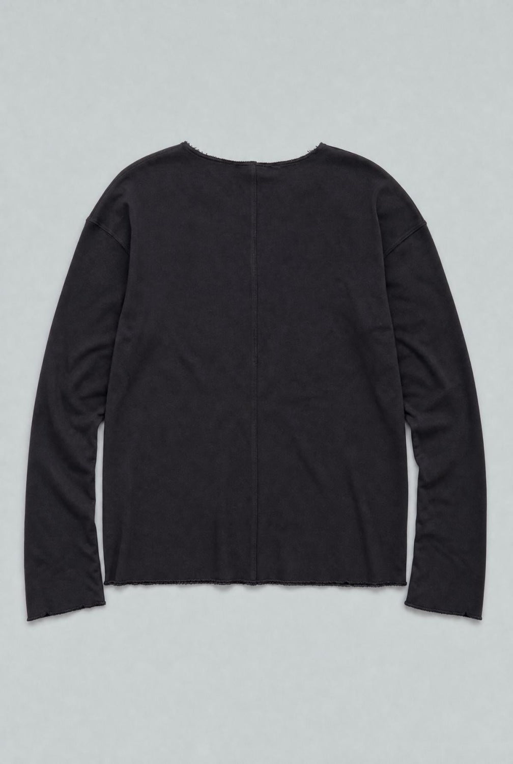 Raw Edge Sweatshirt - Black - Crewneck Sweatshirt